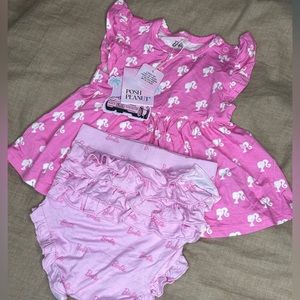 Posh Peanut Posh Barbie & Pastel Barbie Bummie Set baby girl toddler nwt 18-24